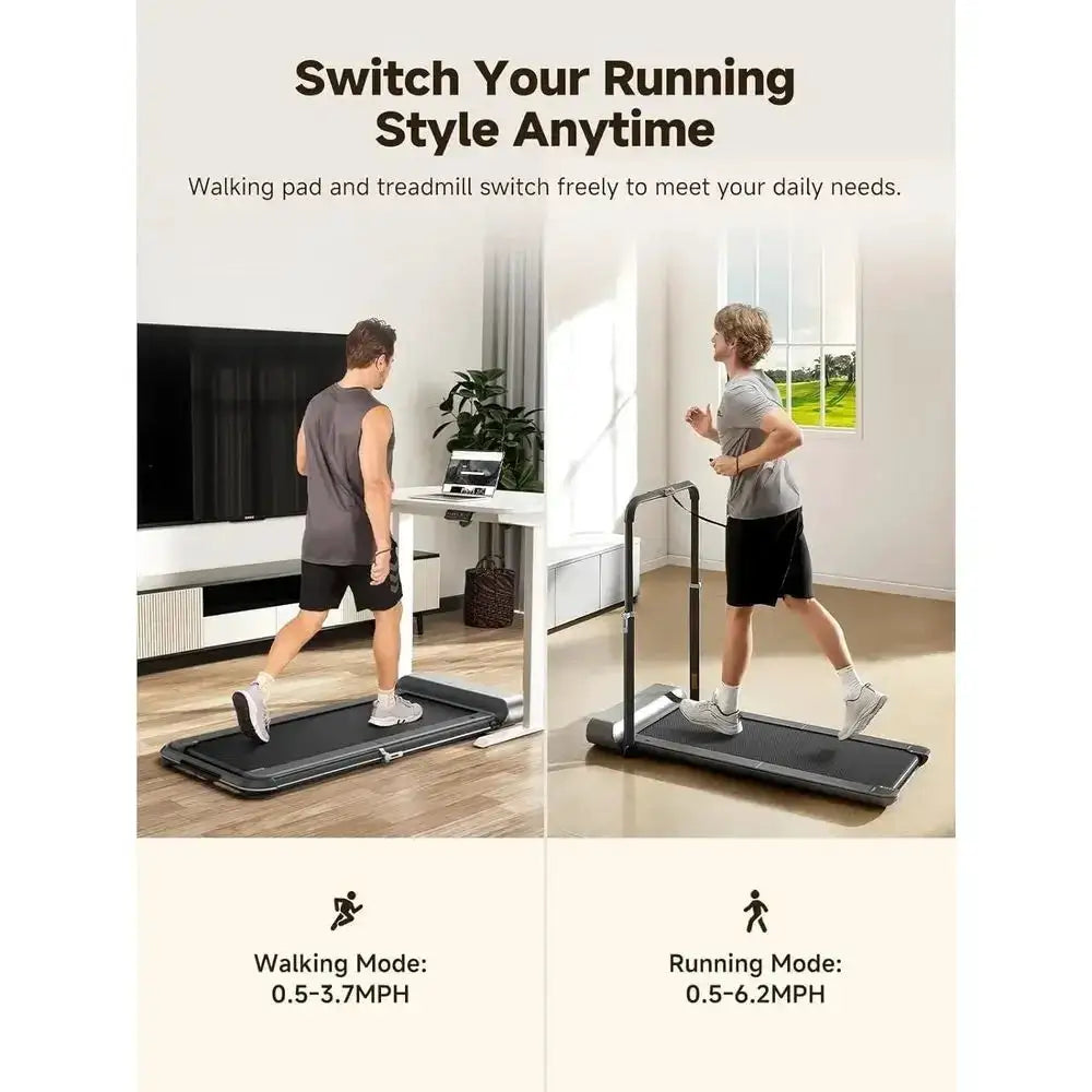 Compact 2-in-1 Under Desk Treadmill: Foldable Walking Pad for Home and Office with App Control & LED Display
