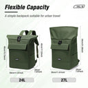 Rolltop Backpack 20to35L Lightweight Bag