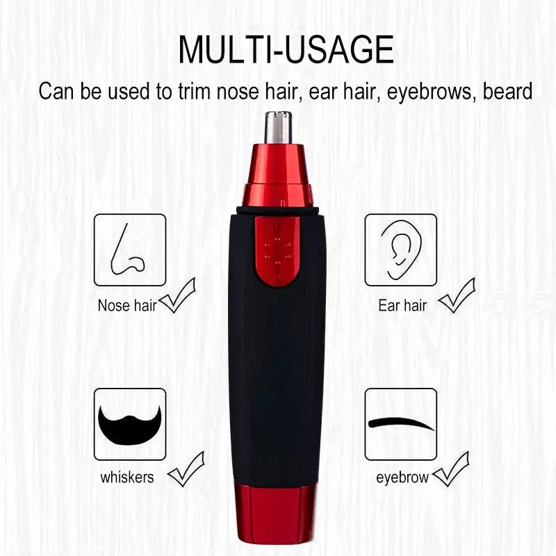 Battery-Powered 3-in-1 Grooming Trimmer – For Nose, Eyebrow & Ear Hair, Versatile All-in-One Tool