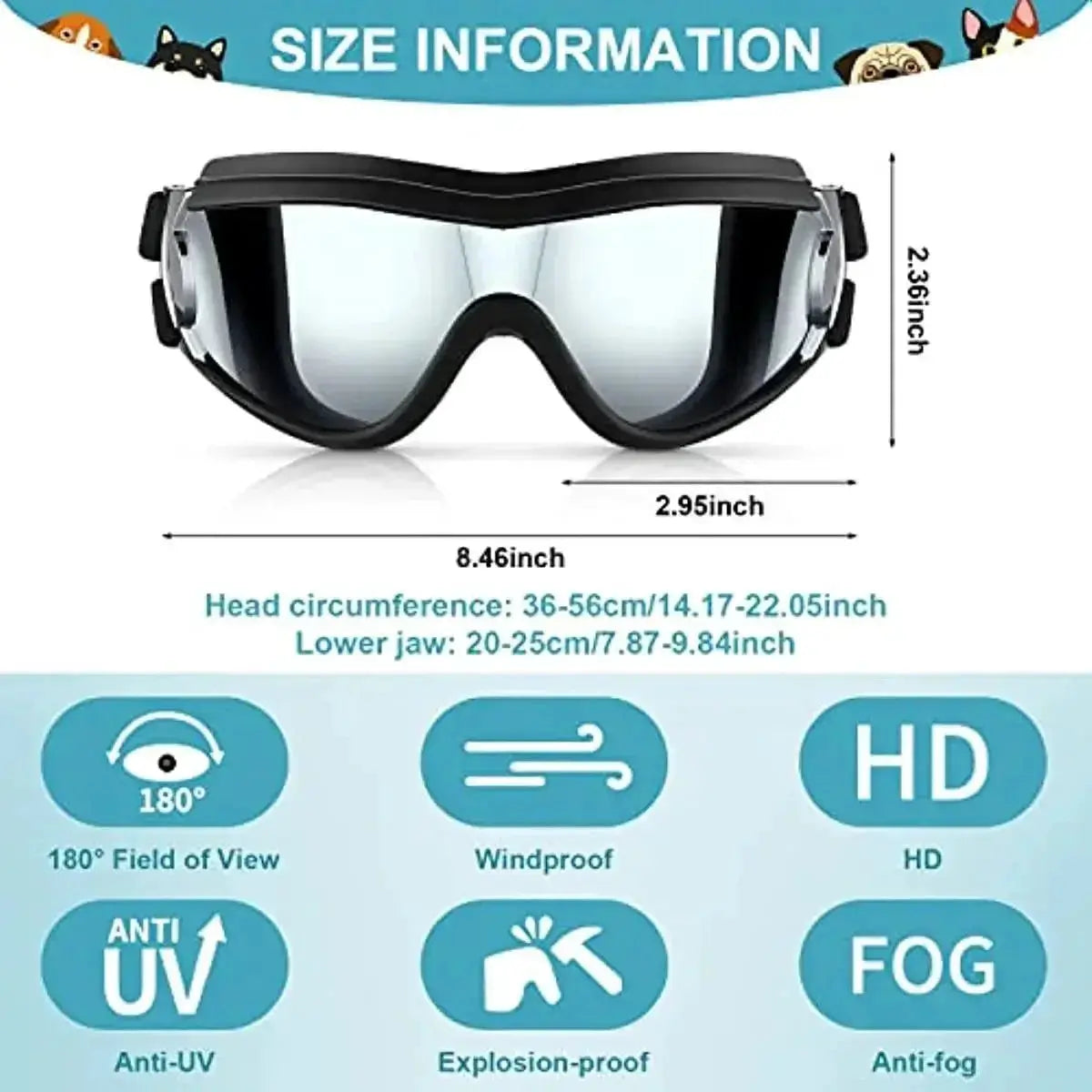 Stylish Dog Sunglasses And Helmet Set For Pet Safety