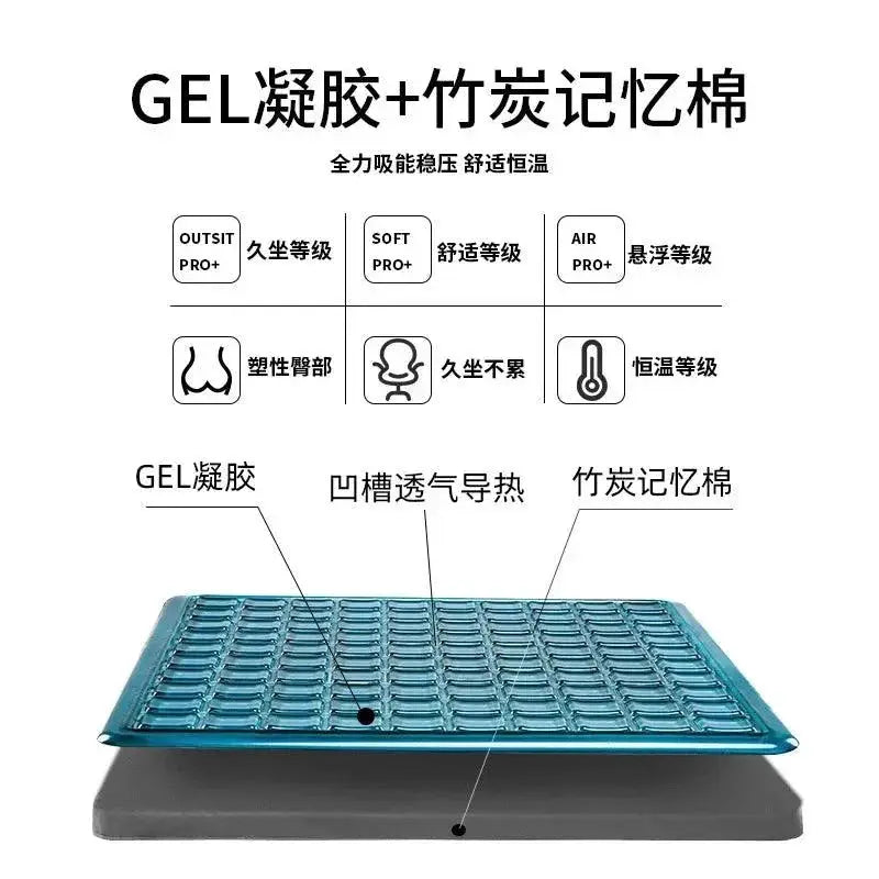 Memory Foam Car Seat Cushion With Cool Gel Support