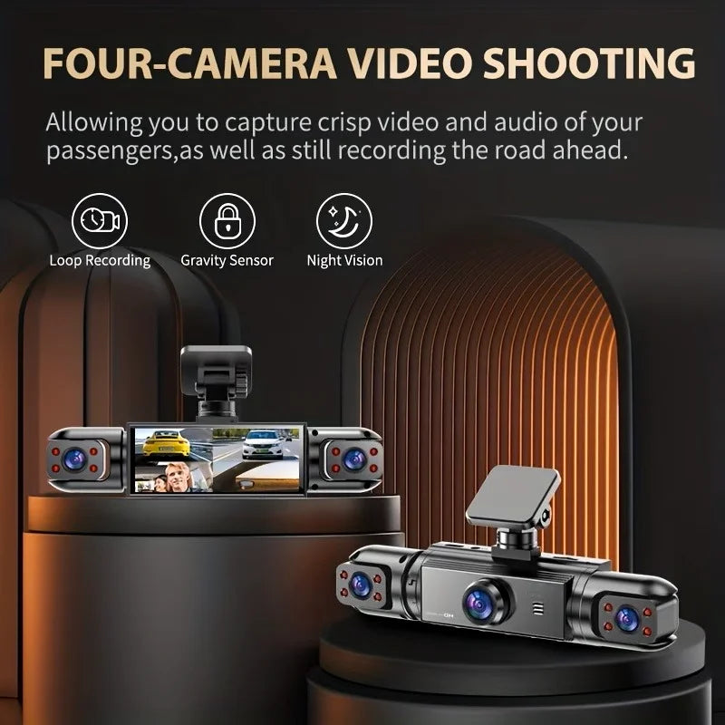 BCUOZ ° Dashcam, Front + Built-in Rear Left and Right — product view 3