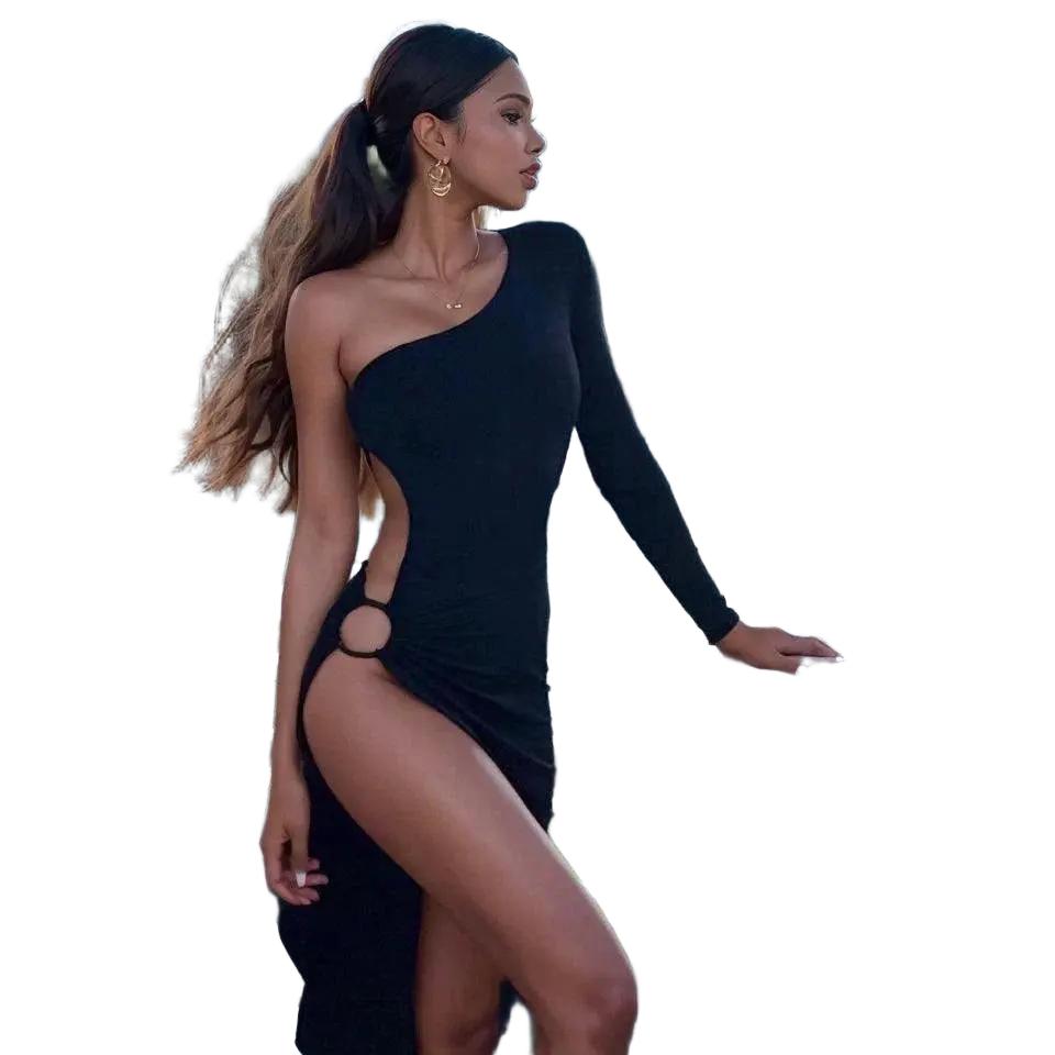Flattering High Split Dress for Parties — product view 1