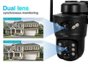 Solar Outdoor Security Camera With 6MP Dual Lens PTZ