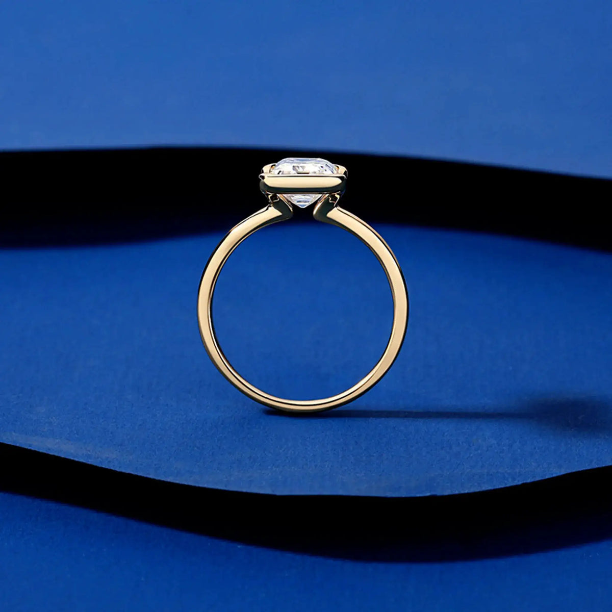 Sterling Silver Silver Square Moissanite Ring — product image 2