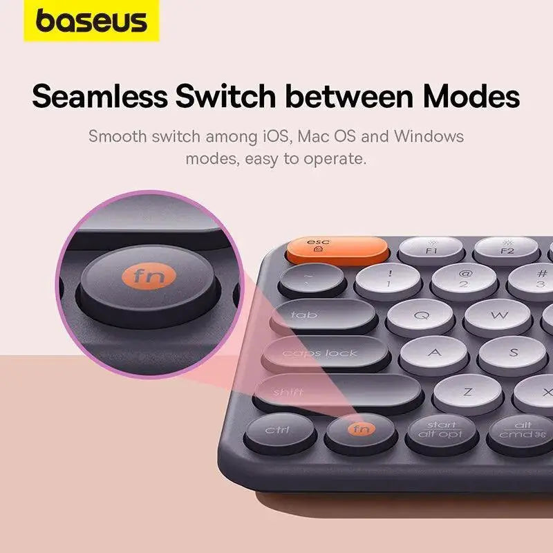 Baseus Bluetooth Wireless Keyboard Silent Multi Device