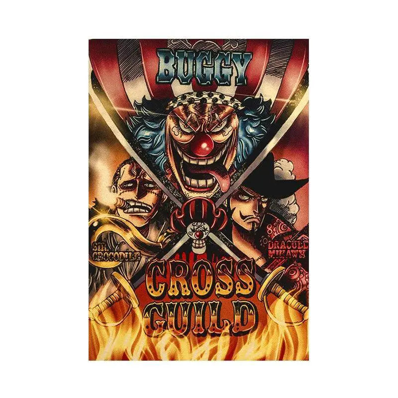One Piece Luffy Vintage Wanted Posters Wall Decor Figure