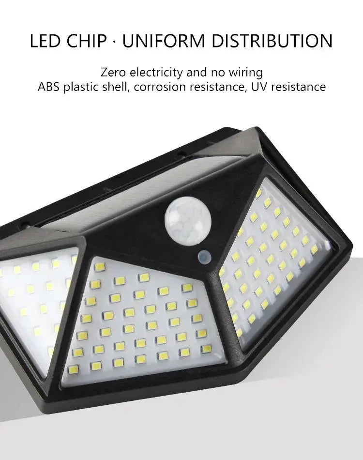 100LED Solar Wall Lamp Outdoor Waterproof Motion Sensor - OurLum.com