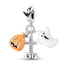 Sterling Silver Halloween Dangle Skeleton