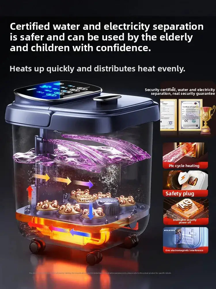 Fully Automatic Heated Foot Bath Tub Constant Temperature Electric Massage & Sterilization Function for Home Use