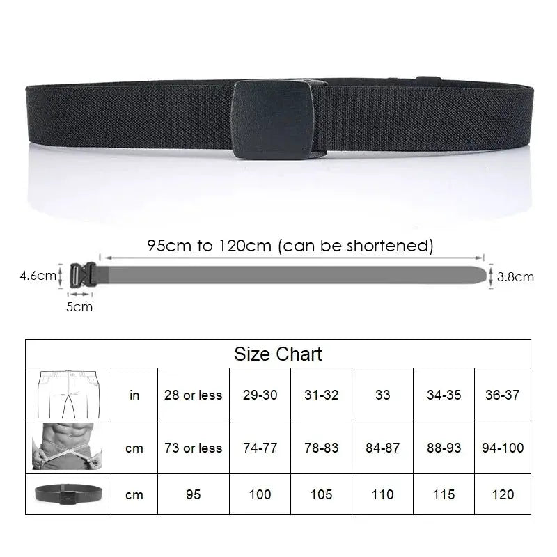 VATLTY Metal Free Mens Elastic Belt Quick Release Buckle