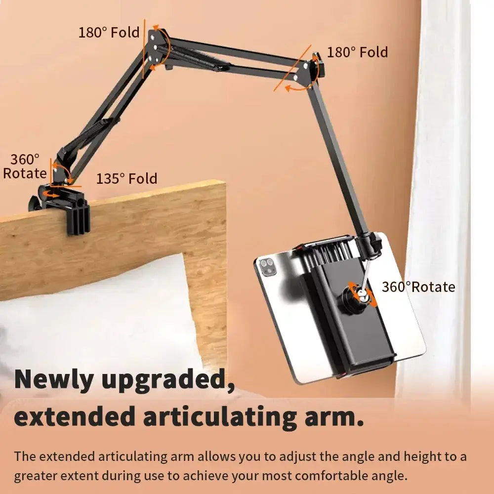 Bed Tablet Holder With 90cm Metal Arm And 360 Rotation