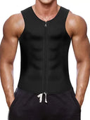 Men's Fitness Sauna Suit Waist Trainer Slimming Sweat Vest