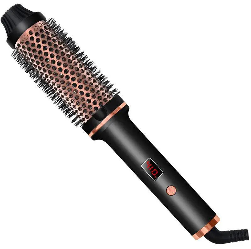 1.5 Inch Heated Curling Brush Ceramic Curling Iron Hot Brush - OurLum.com