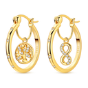 Hoop Earrings Sterling Silver Cz