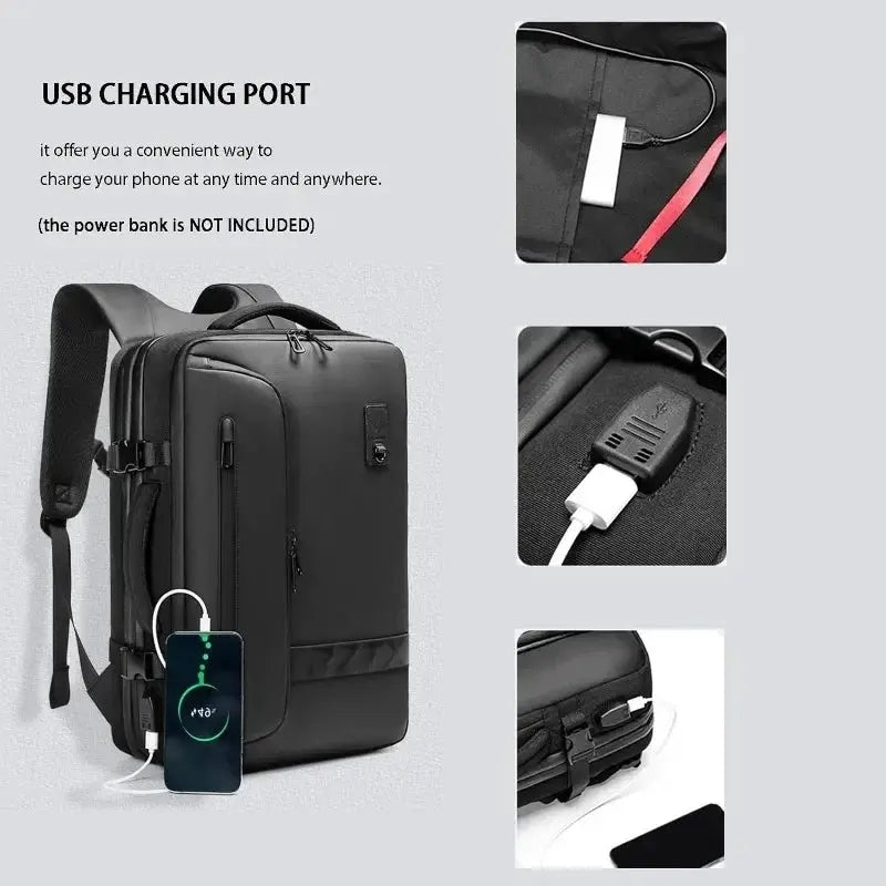 Multifunctional Air Bag Backpack For Men Large Capacity