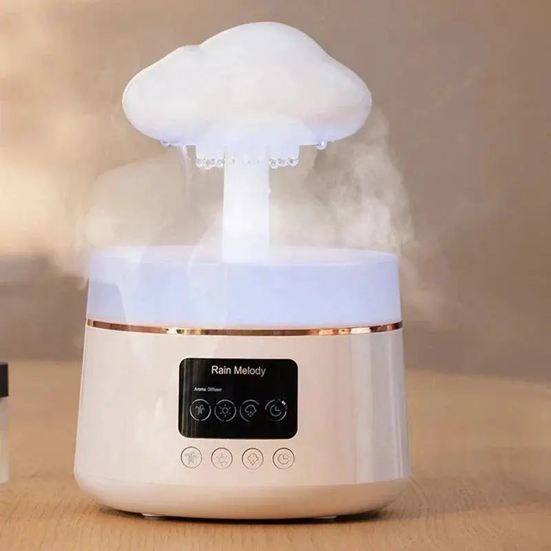 300Ml Mushroom Rain Cloud Humidifier With Night Light Decor
