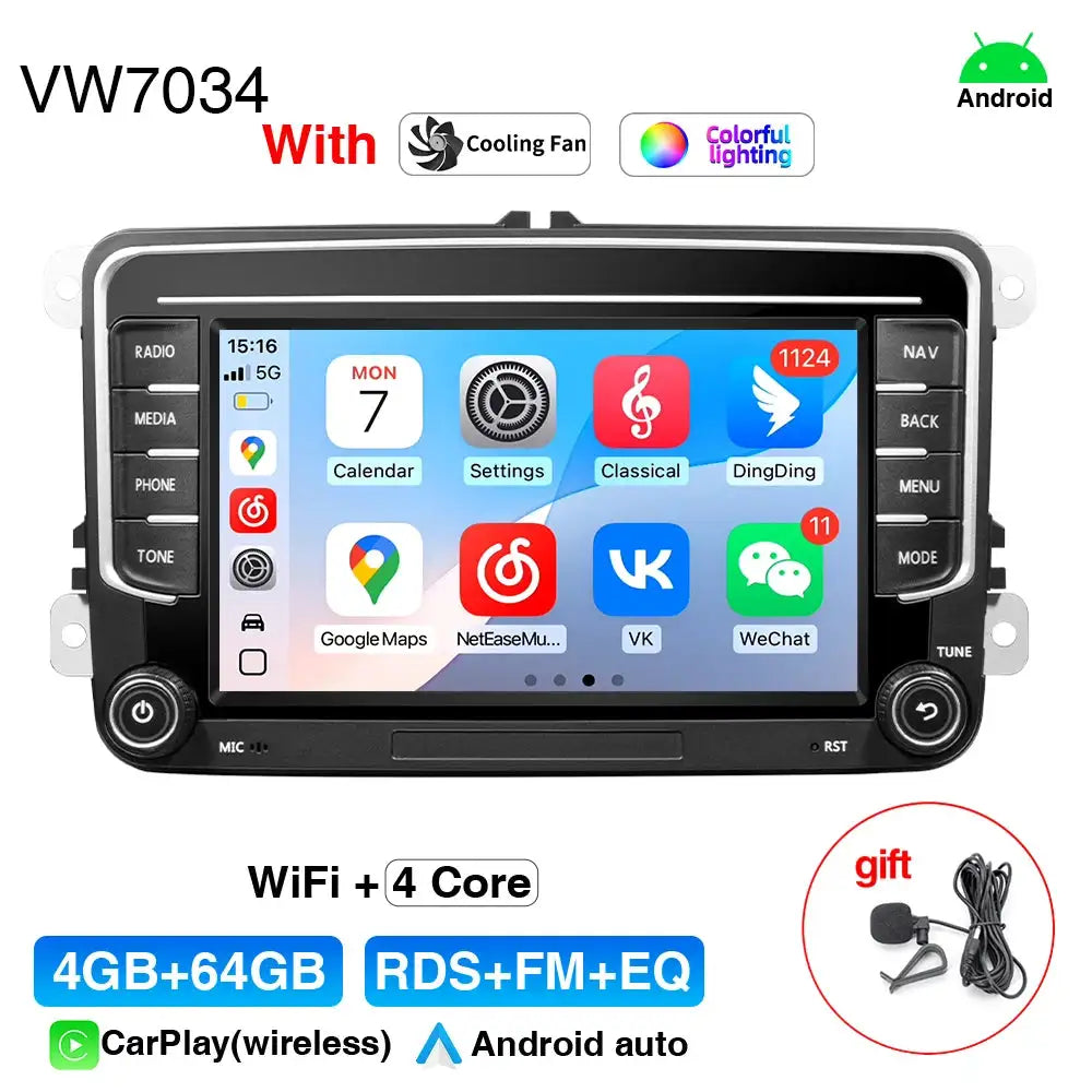 Grandnavi Car Radio - Double Din Gps - 4G 64G Carplay product image