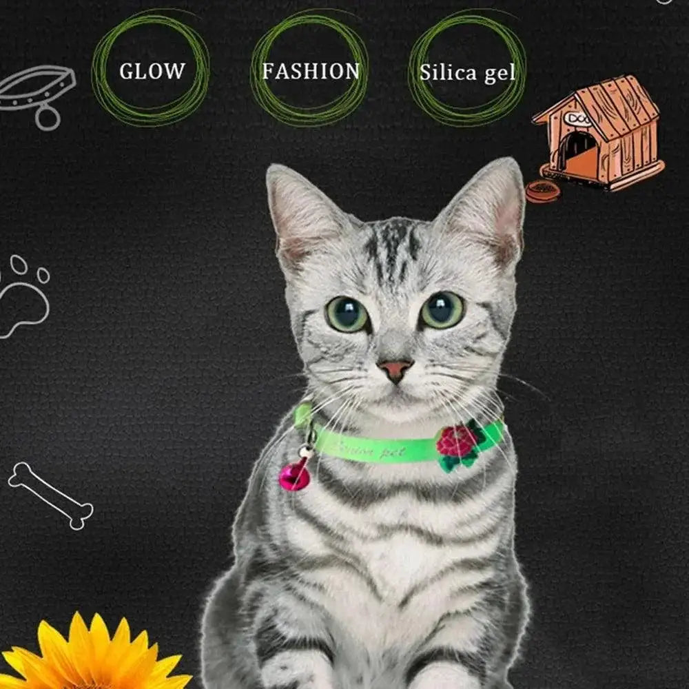 Luminous Cat Collar Glow In The Dark Safety Accessory
