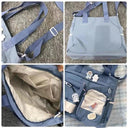 Waterproof Canvas Shoulder Bag: Stylish Functional Trendy Addition