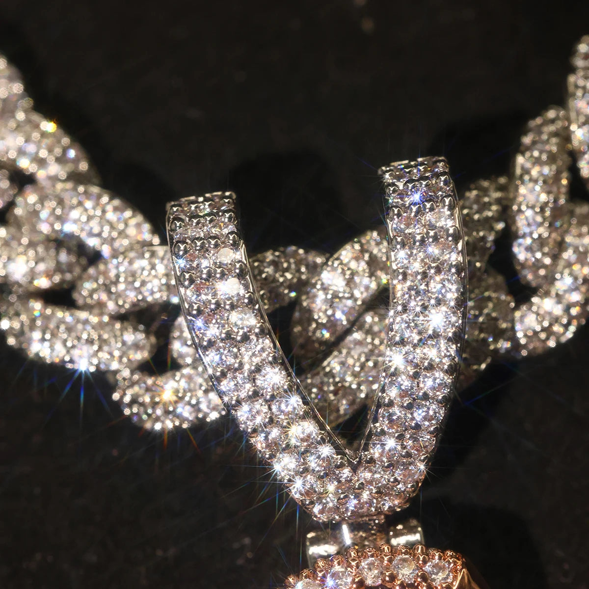Thorn Cross Pendant Two-tone Rose