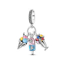 Sterling Silver Charm Summer Beach
