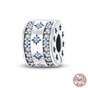 Sterling Silver Winter Snowflake Four Leaf