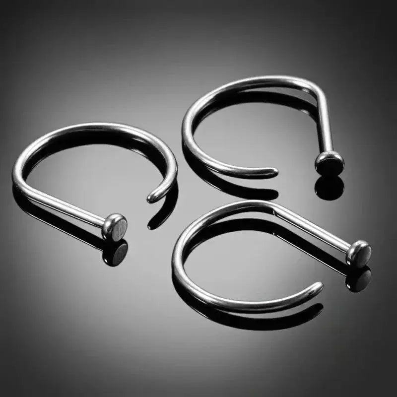 Women Fake Nose Ring Hoop Septum Non Piercing Clip