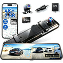 Mirror Dash Cam, Touch Screen, Front + Rear, CarBackup Camera