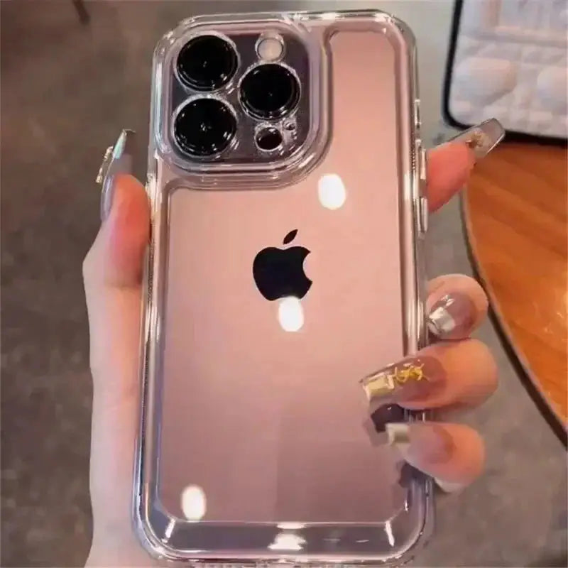 Luxury Silicone Transparent Shockproof Armo Case For iPhone 15 17 16 14 13 12 18 Pro Max 17 Air 16E Phone Clear Protection Cover