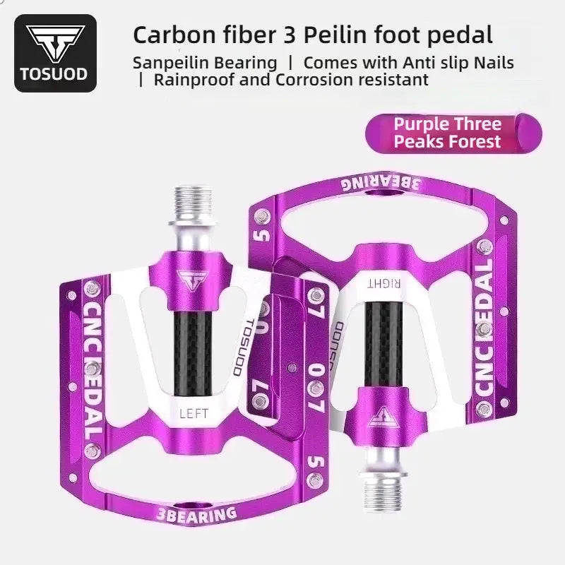TOSUOD Bearing Bicycle Pedal CNC Aluminum Alloy Anti Slip MTB Road Bike Pedal Widen Pedals Profession Bike Accessories