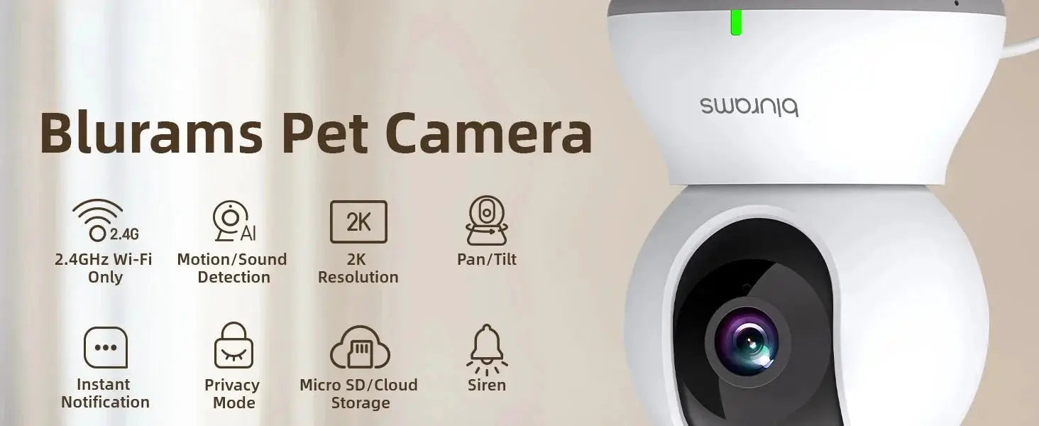 2.4G WiFi Indoor Camera - 2K 360 Degree PTZ With Night Vision And Two Way Talk - stepyours.com