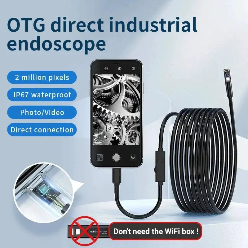 KERUI 2MP Industrial Endoscope Camera - Dual Lens, IP67 Waterproof, Type - C Ready - stepyours.com