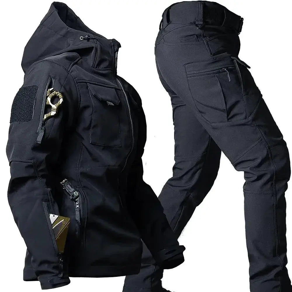 Winter Outdoor Waterproof Men Tactical Jacket Pants Sets