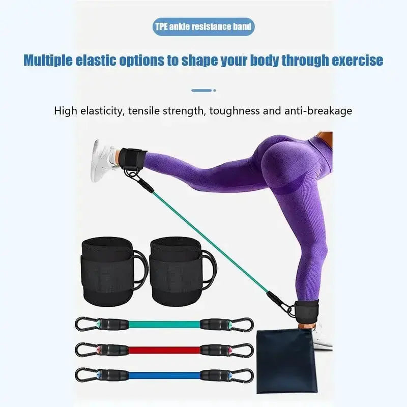 Ankle Resistance Bands Set for Leg and Glute Training