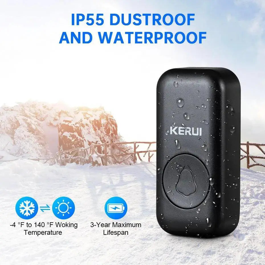 Kerui Wireless Smart Home Doorbell Kit Weatherproof Security