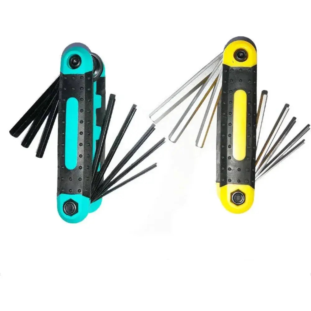 8 In 1 Folding Hex Wrench Set Metal Metric Allen Wrench