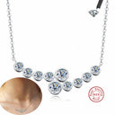 Round Moissanite Pendant Necklace Sterling