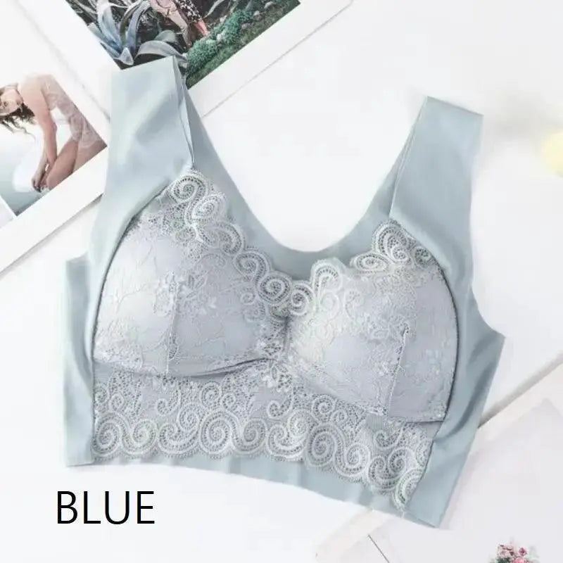 Blue Lace V Neck Camisole Set For Elegant Comfort Sizing