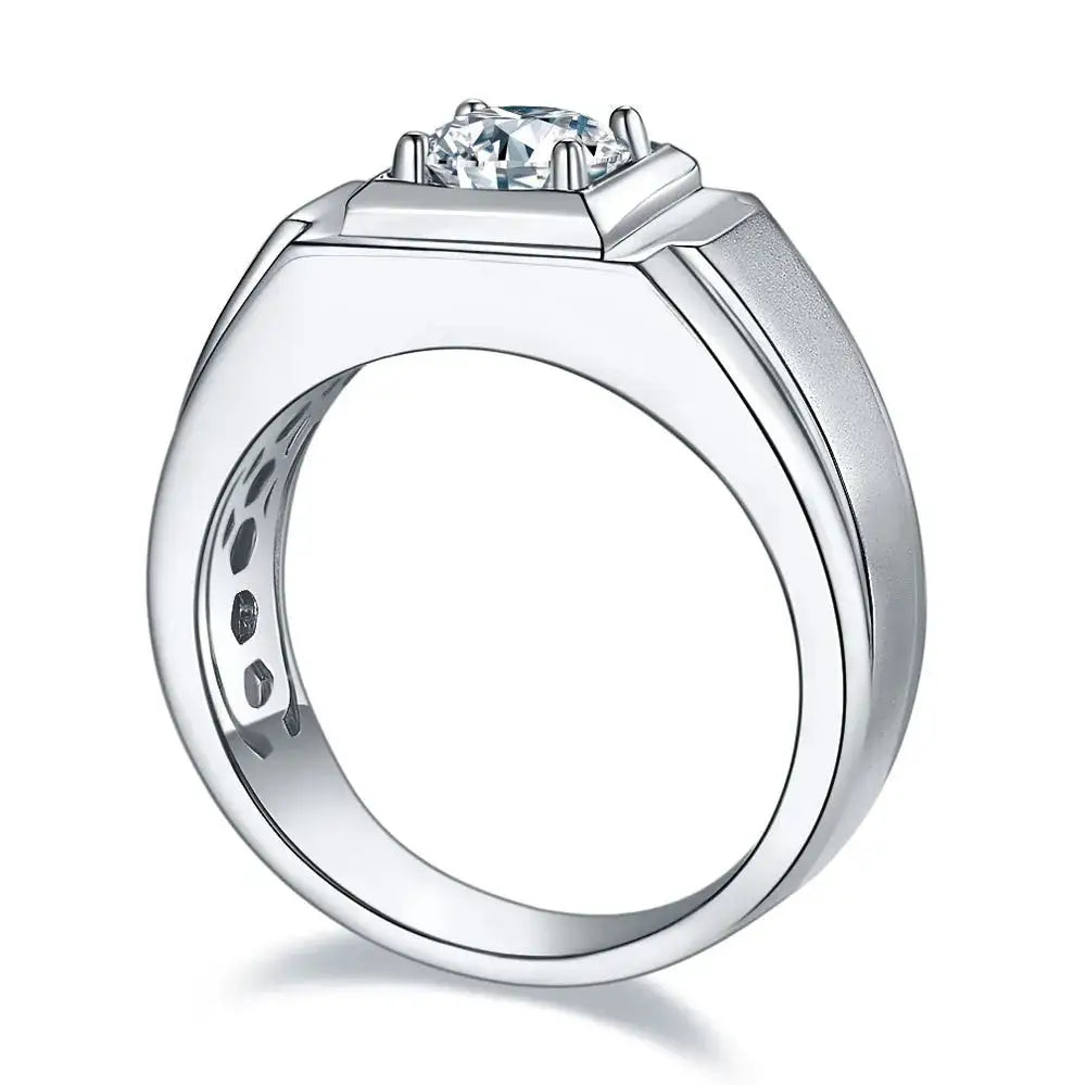 Men's Sterling Silver Silver Moissanite Ring — product image 5