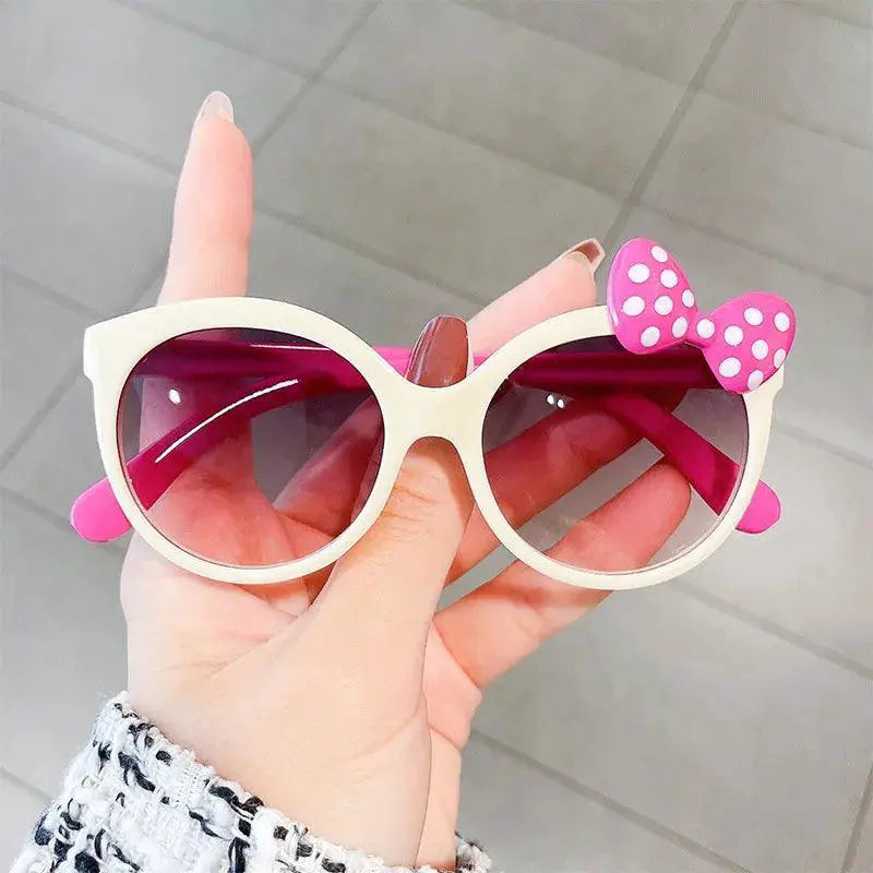 Trendy Color Block Bow Sunglasses For Kids UV Protection