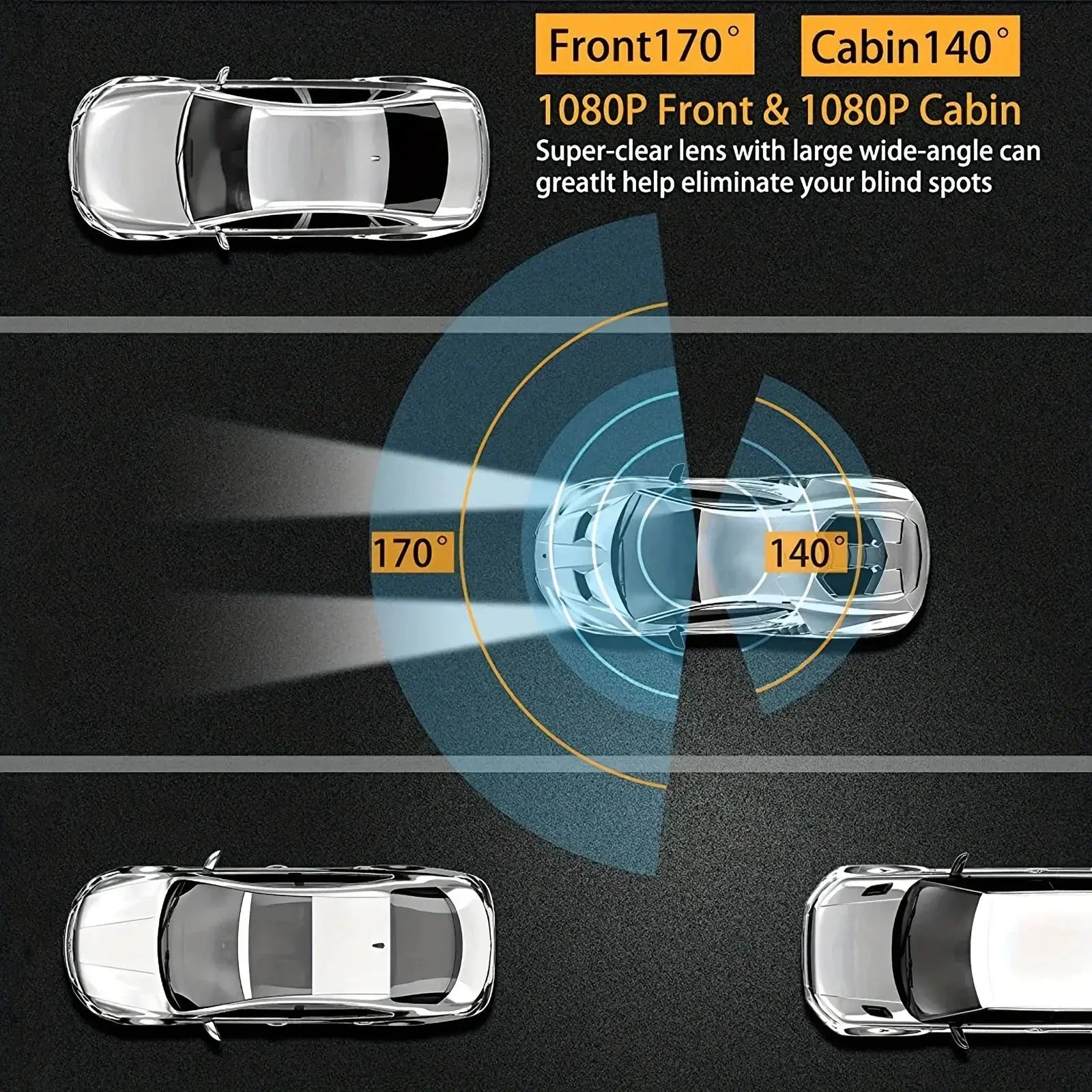 Dual Channel Dash Cam Front And Interior 1080P G Sensor Night Vision Car DVR - stepyours.com