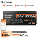 36V 100Ah Lifepo4 Battery With Bluetooth Bms