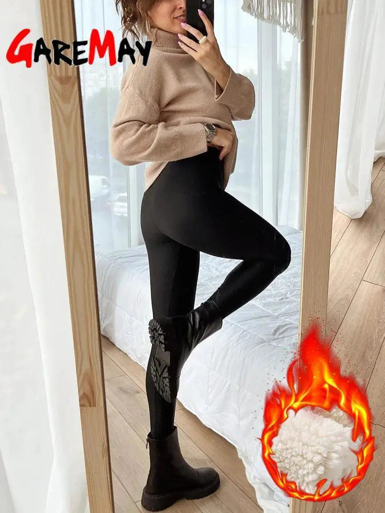 Cozy Winter Leggings Warm Fleece Lined Tights Winter Wear