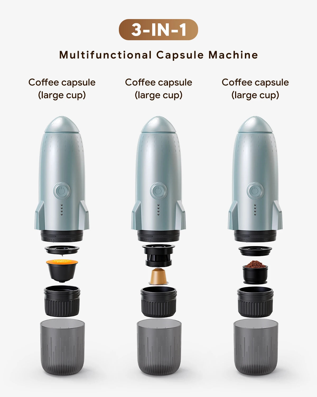 Portable Travel Electric Capsule Coffee Maker Espresso Pot — product view 1