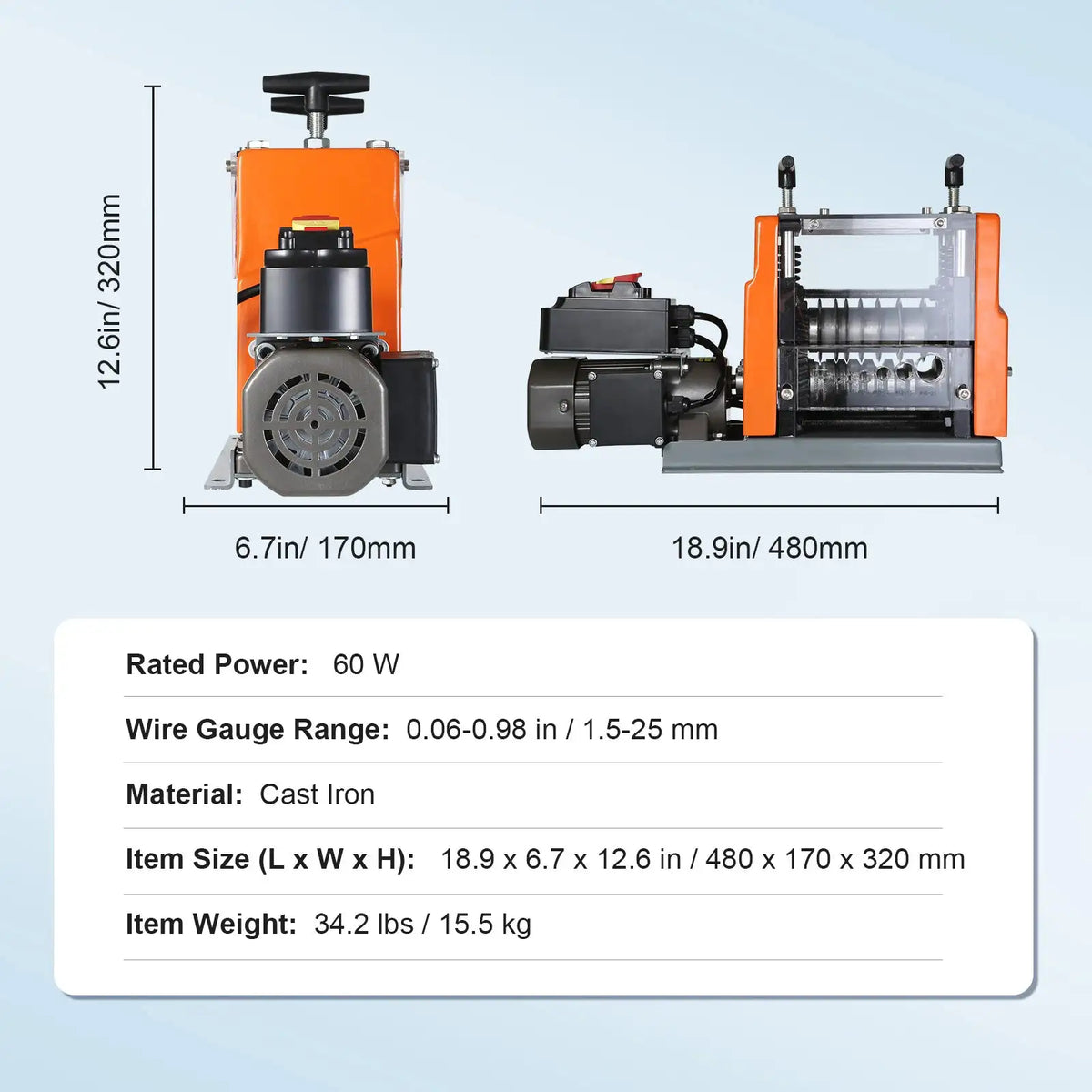 Electric Wire Stripper Cast Iron — product view 7