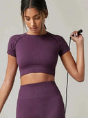 Women Seamless Yoga Top For Fitness And Workout Shirt