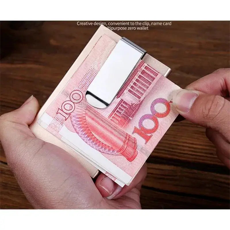 Slim Metal Card Wallet Minimalist RFID Cardholder Business