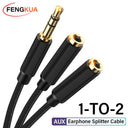 Audio Splitter Extension Cable Jack