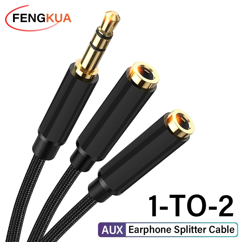 Audio Splitter Extension Cable Jack